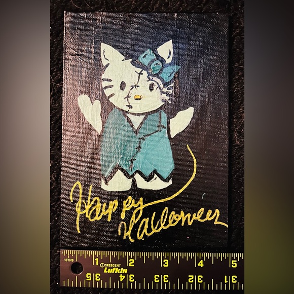 Hello Kitty Halloween Frankenstein Paintings - Picture 3 of 5